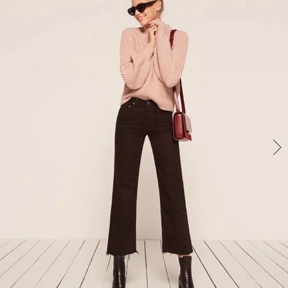 Reformation Stretch Flood Jeans High Rise Cropped